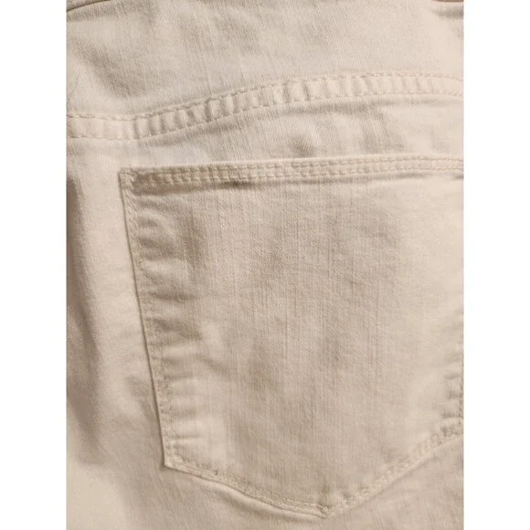 J. Jill Size 16 White Denim Authentic Fit Cotton Blend Slim Ankle Jeans - Picture 4 of 9